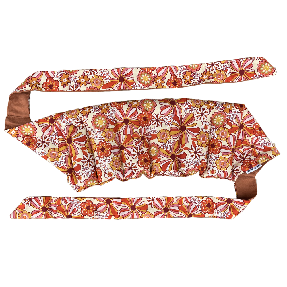 Wrap Around Heat Pack Groovy Flowers Orange