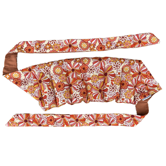 Wrap Around Heat Pack Groovy Flowers Orange